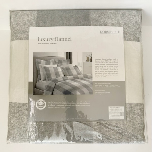 🎁Dormisette Luxury Flannel - King Size Color Block Duvet Cover Set - Picture 2 of 8